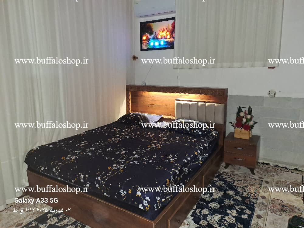 تخت خواب دو نفره ریلی مدل پارما - Image 6
