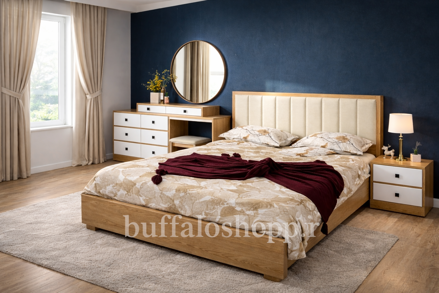 تخت خواب دونفره مدل رزیک و نیم نفره 120